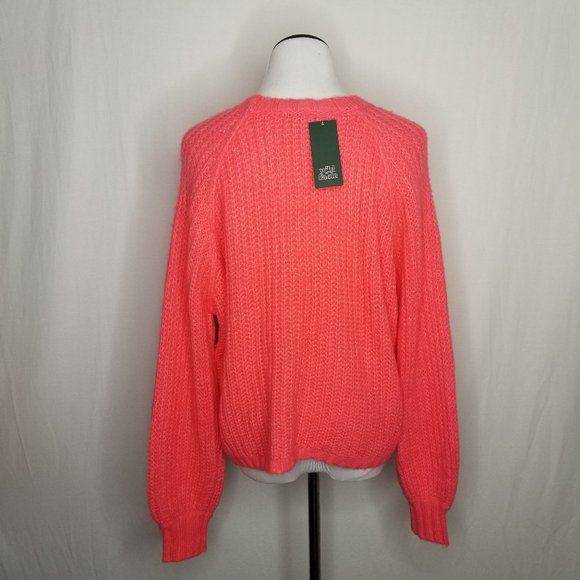 Wild Fable Crewneck Raglan Chunky Pullover Sweater, Coral Size XS - Picture 7 of 9